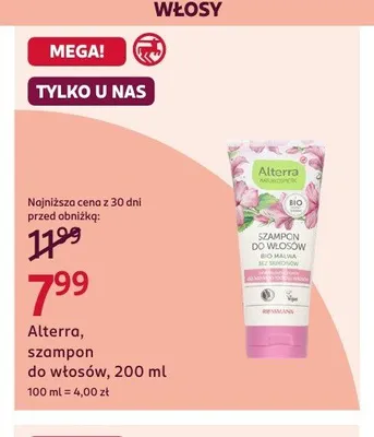 Szampon do włosów Alterra Bio Malwa promocja w Rossmann