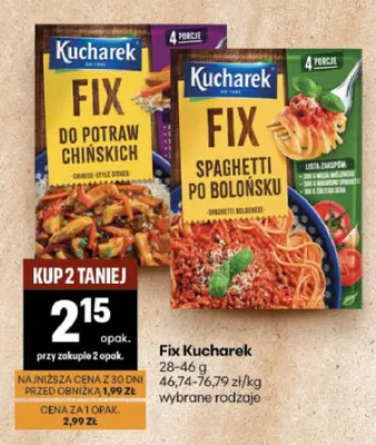 Fix Spaghetti po bolońsku Kucharek promocja w Delikatesy Centrum