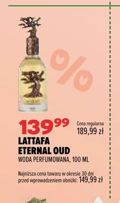 Woda perfumowana Lattafa Eternal Oud promocja w Drogerie Natura