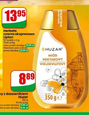 Miód nektarowy wielokwiatowy Huzar promocja w Dino