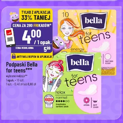 Podpaski Bella for teens promocja w POLOmarket