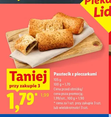 Pasztecik z pieczarkami Piekarnia Lidla promocja w Lidl