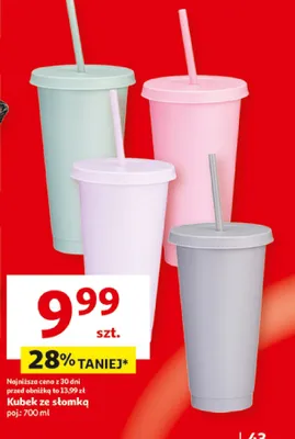 Kubek ze słomką promocja w Auchan