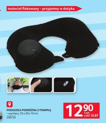 Poduszka podróżna z pompką promocja w Selgros