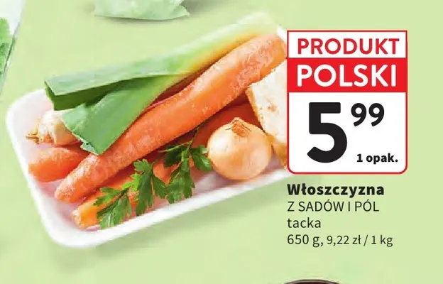 Włoszczyzna tacka Z Sadów i Pól promocja w Intermarche