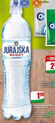 Woda niegazowana Jurajska Sport promocja w Dino