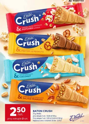 Baton E. Wedel Crush Caramel White Chocolate & Popcorn Flavour promocja w Stokrotka