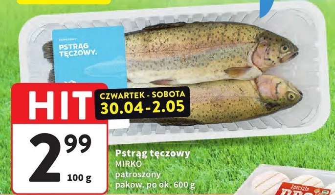 Pstrąg tęczowy Mirko patroszony promocja w Intermarche