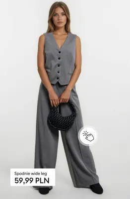 Spodnie wide leg promocja w Sinsay