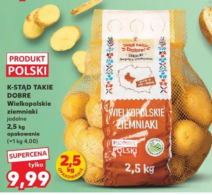 Wielkopolskie ziemniaki jadalne 2,5 kg  promocja w Kaufland