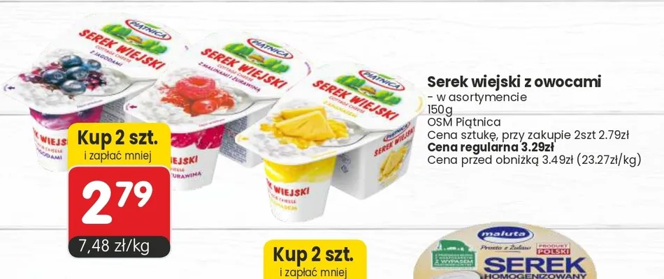 Serek wiejski z ananasem Piątnica promocja w Market Point