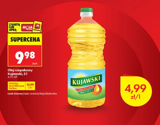 Olej rzepakowy Kujawski promocja w Biedronka