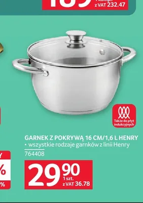 Garnek z pokrywą Henry 16 cm 1,6 l promocja w Selgros