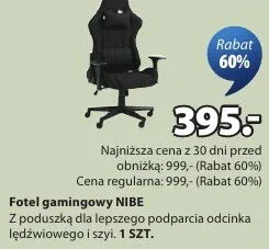 Fotel gamingowy promocja w Jysk