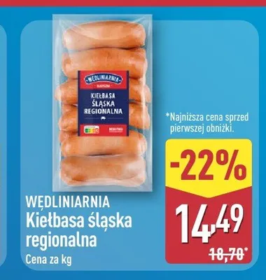 Kiełbasa śląska regionalna Wędliniarnia promocja w Aldi