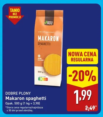 Makaron spaghetti Agnesi promocja w Aldi