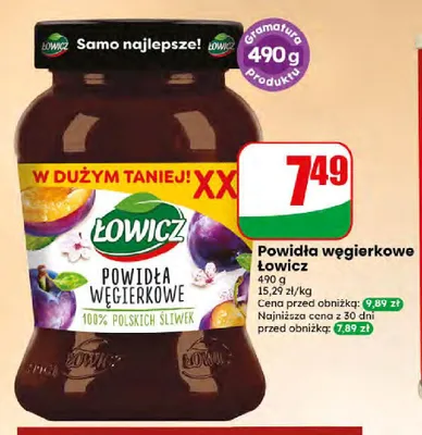 Powidła węgierkowe Łowicz promocja w Dino