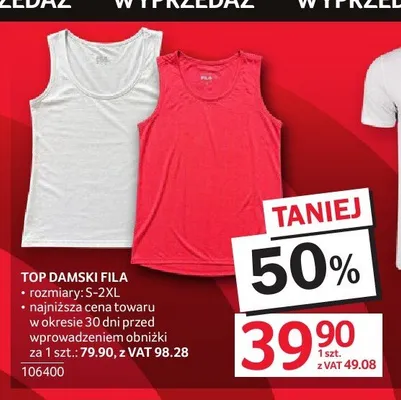 Top damski FILA promocja w Selgros