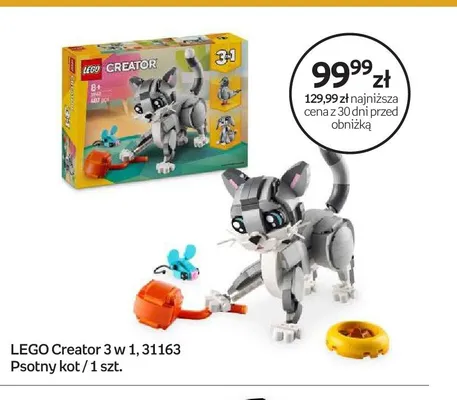 Klocki LEGO Creator 3 w 1 31163 Psotny kot promocja w Empik