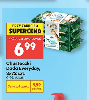 Chusteczki Dada Everyday promocja w Biedronka