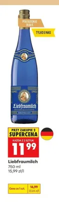 Wino białe półsłodkie Palatium Liebfraumilch promocja w Biedronka