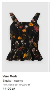 Bluzka Vero Moda - czarny promocja w Lounge by Zalando