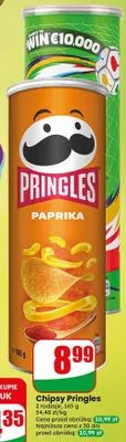 Chipsy Pringles Paprika promocja w Dino