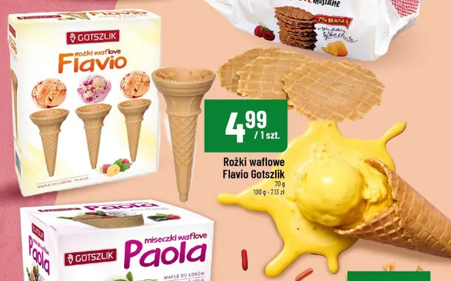 Rożki waflowe Flavio Gotszlik promocja w POLOmarket