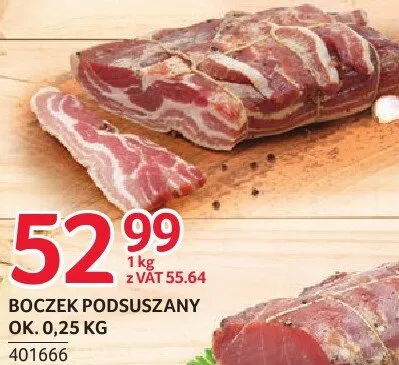 Boczek Podsuszany 401666 promocja w Selgros