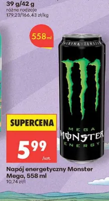 Napój energetyczny Monster Mega promocja w Biedronka