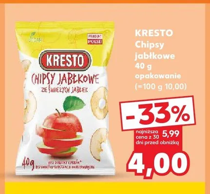 Chipsy jabłkowe Kresto promocja w Kaufland