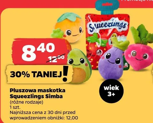 Pluszowa maskotka Squeezlings Simba promocja w Netto