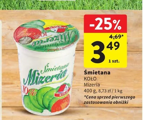 Śmietana KOŁO Mizeria 10% promocja w Intermarche