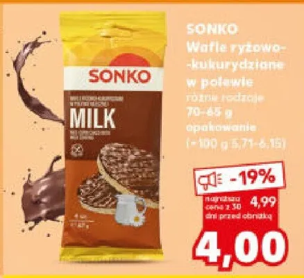 Wafle ryżowo-kukurydziane z czekoladą różne rodzaje promocja w Kaufland