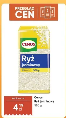 Ryż jaśminowy Cenos promocja w Dino
