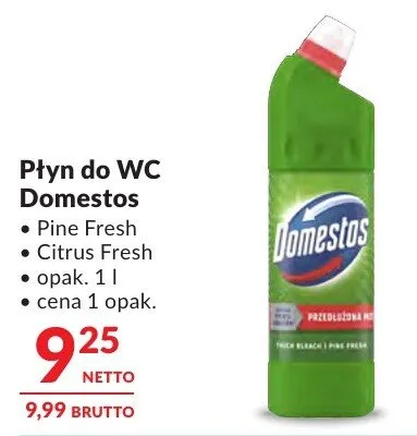 Płyn do WC Domestos Pine Fresh/Citrus Fresh promocja w Makro