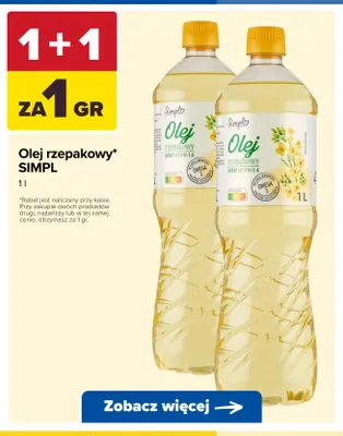 Olej rzepakowy SIMPL promocja w Carrefour