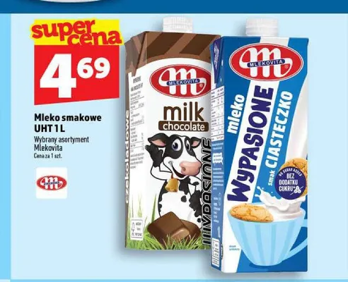 Mleko smakowe czekoladowe UHT Mlekovita promocja w TOPAZ