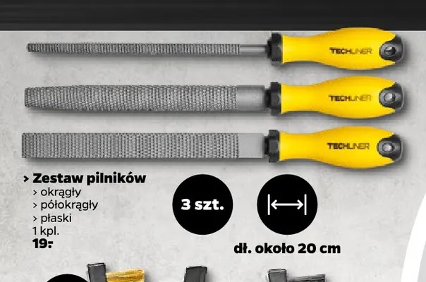 Zestaw pilników Techliner promocja w Netto