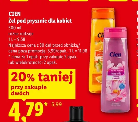 Żel pod prysznic dla kobiet Cien exotic promocja w Lidl