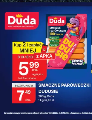 Smaczne paróweczki Dudusie Duda promocja w Chorten