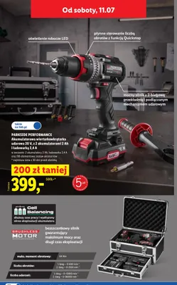 Akumulatorowa wiertarkowkrętarka udarowa PARKSIDE promocja w Lidl