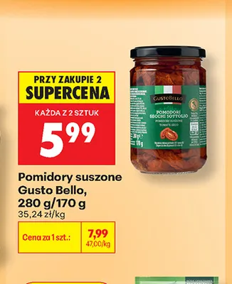 Pomidory suszone Gusto Bello promocja w Biedronka