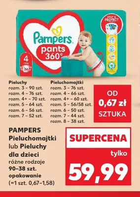 Pieluchy dla dzieci Pampers promocja w Kaufland