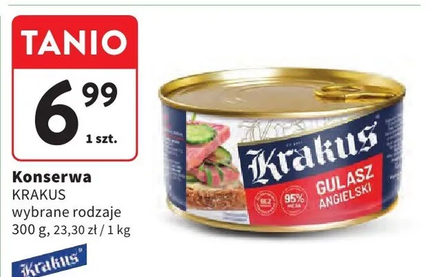 Konserwa gulasz angielski wybrane rodzaje promocja w Intermarche