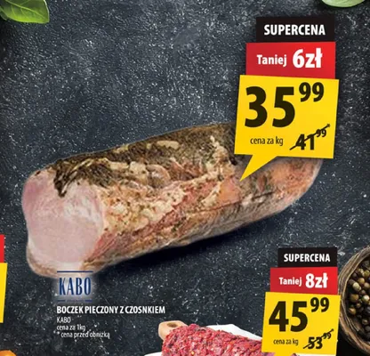 Boczek pieczony z czosnkiem Kabo promocja w Arhelan