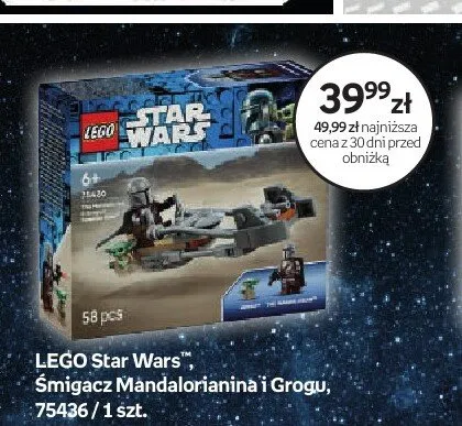 Klocki LEGO Star Wars Śmigacz Mandalorianina i Grogu 75436 promocja w Dzień Dziecka