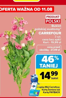 Bukiet polskiej eustomy Carrefour promocja w Carrefour
