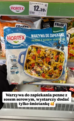 Warzywa do zapiekania penne z sosem serowym promocja w Intermarche