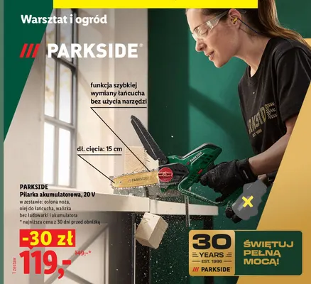 Pilarka akumulatorowa Parkside promocja w Lidl